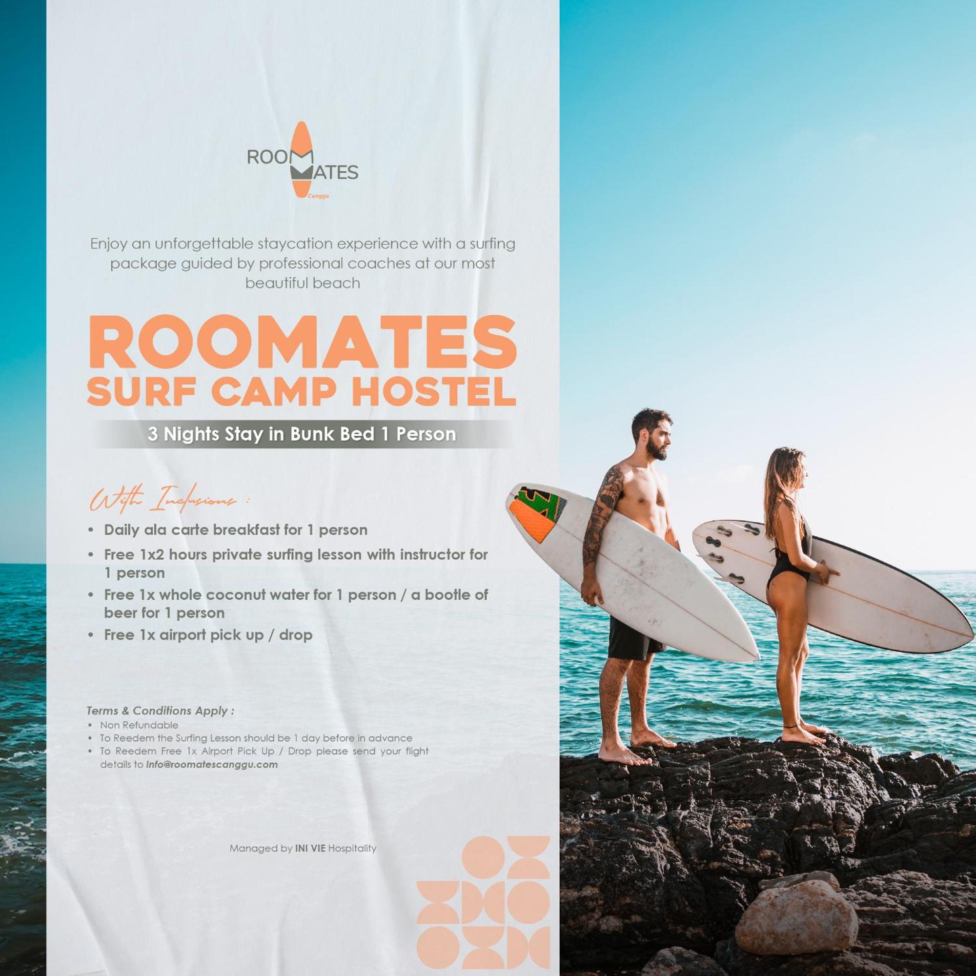Roomates Surf Camp Canggu By Ini Vie Hospitality Habitación foto